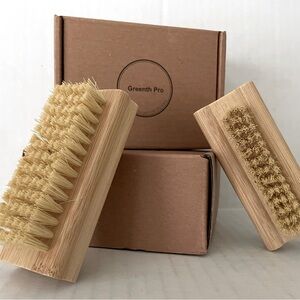 New Bamboo Nail Brushes, 2 Boxes of 2PCS Two-side Firm Nature Wooden Brushes